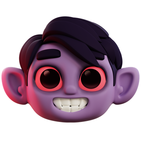 Cute Vampire Happy  3D Icon