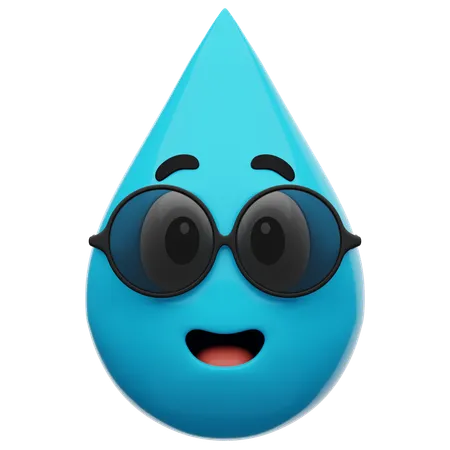 Cute Water Emoji  3D Icon