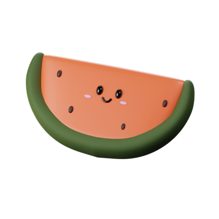 Cute Watermelon  3D Icon