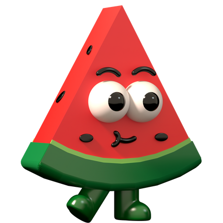 Cute Watermelon 3D Illustration