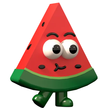 Cute Watermelon  3D Illustration