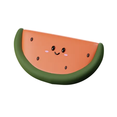 Cute Watermelon  3D Icon