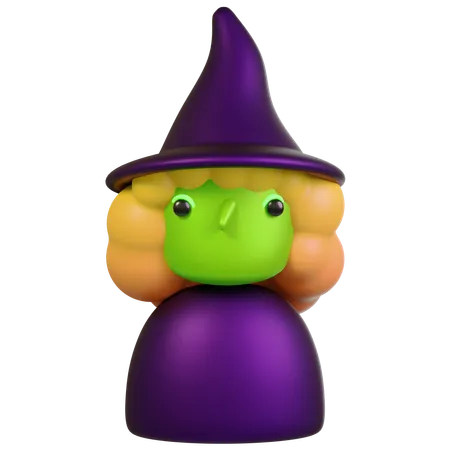 Cute Witch  3D Icon