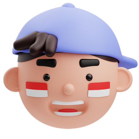 Cute Young Indonesian Avatar 3D Illustration