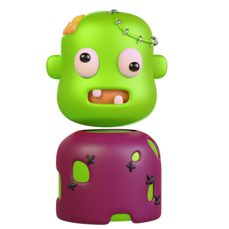 Cute Zombie  3D Icon