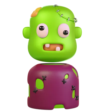 Cute Zombie  3D Icon