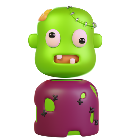 Cute Zombie  3D Icon