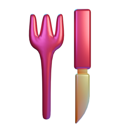 Cutlery 3D Illustration