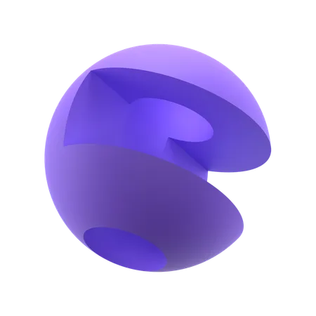 Cutted Sphere  3D Icon