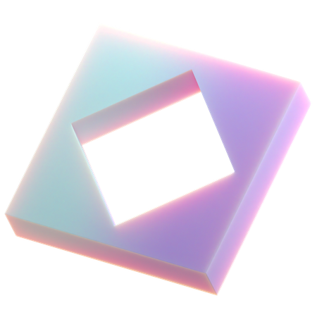 Cutted Square  3D Icon