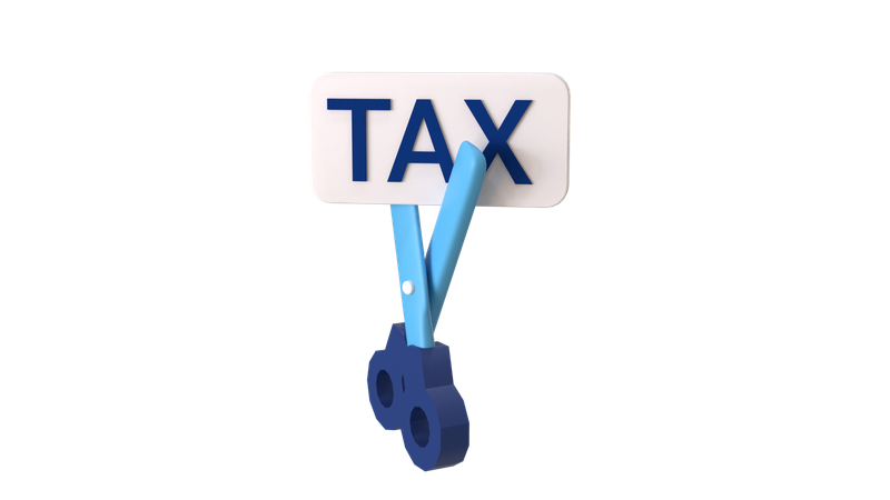 Cutting Tax  3D Icon