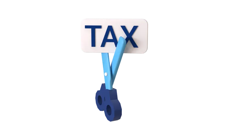 Cutting Tax  3D Icon