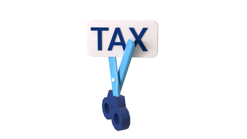 Cutting Tax  3D Icon