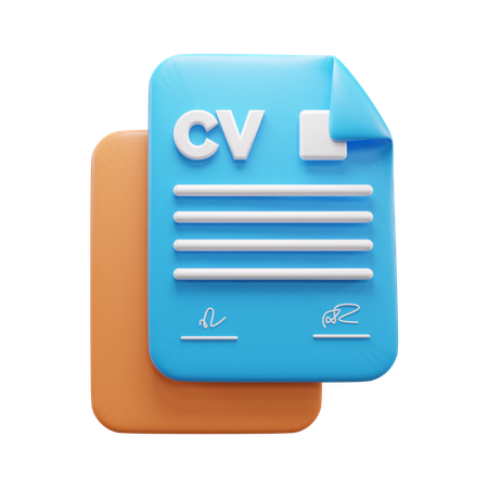 Cv  3D Icon