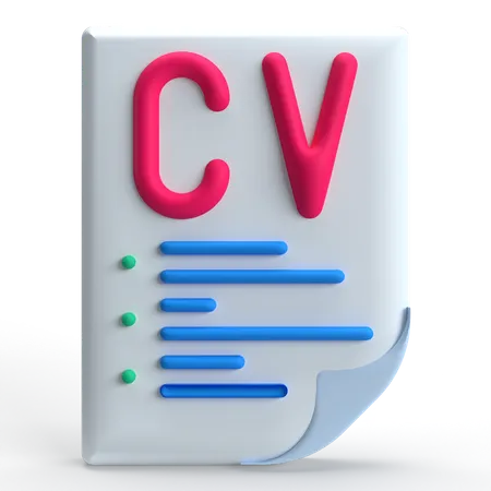 CV  3D Icon