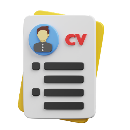 CV  3D Icon