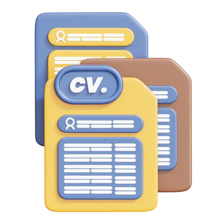 CV  3D Icon