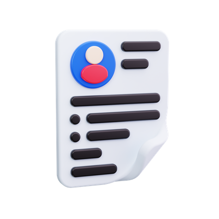 CV  3D Icon