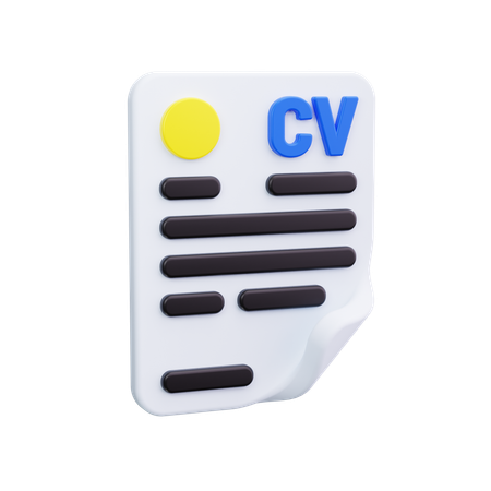 CV  3D Icon