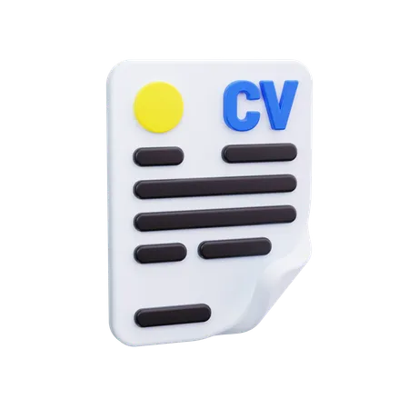 CV  3D Icon