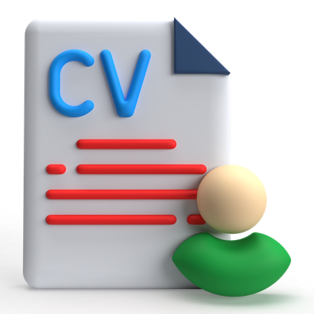 CV  3D Icon