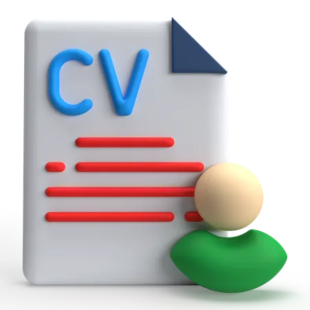 Cv  3D Icon