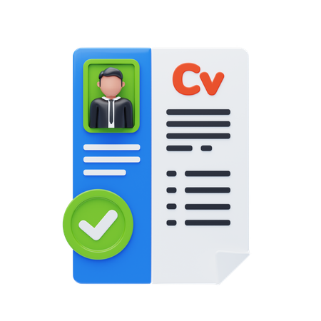 CV  3D Icon