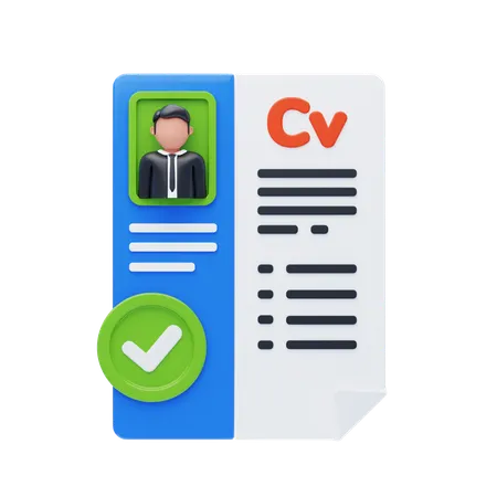 CV  3D Icon