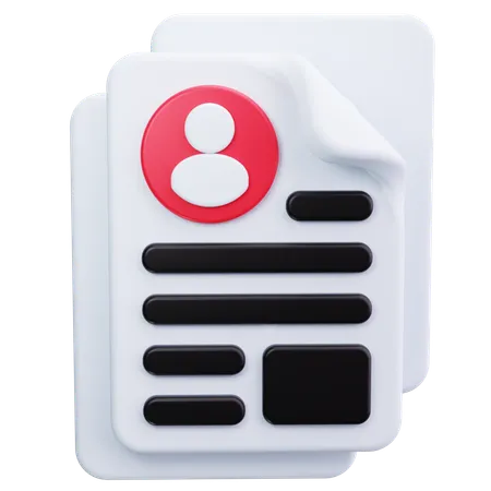 CV  3D Icon