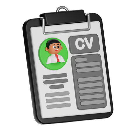 CV  3D Icon