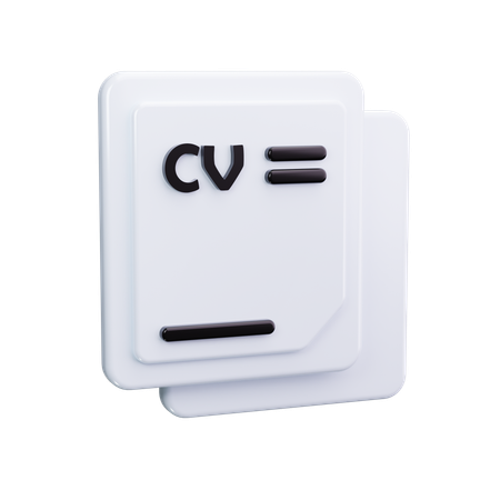 Cv  3D Icon