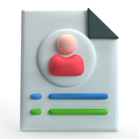 CV  3D Icon