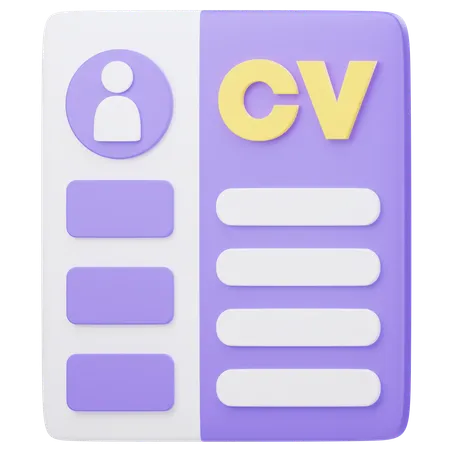 CV  3D Icon