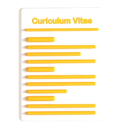 Cv  3D Icon