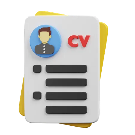 CV  3D Icon