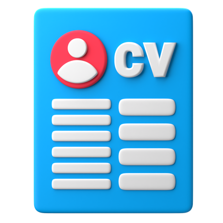 Cv  3D Icon
