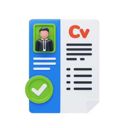 Cv  3D Icon