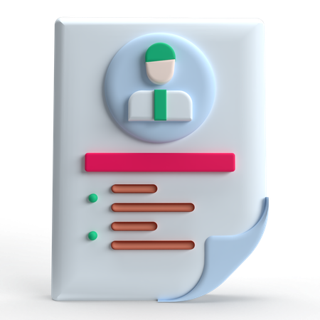 CV  3D Icon