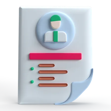 CV  3D Icon