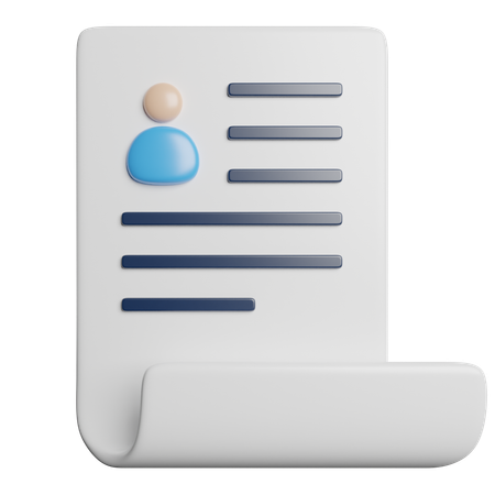 Cv  3D Icon