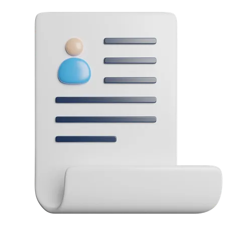 Cv  3D Icon