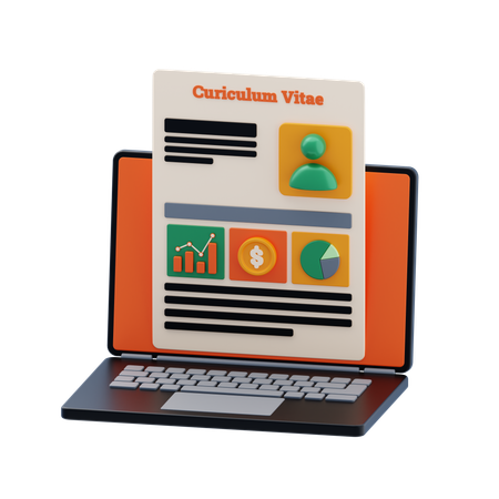 Cv  3D Icon