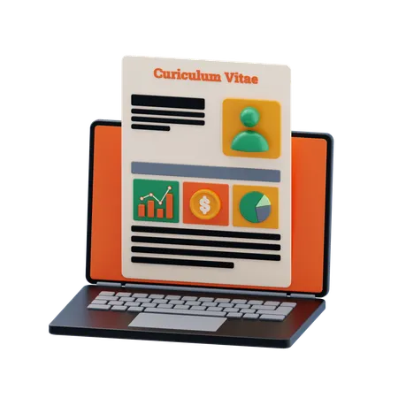 Cv  3D Icon