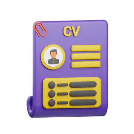 CV  3D Icon