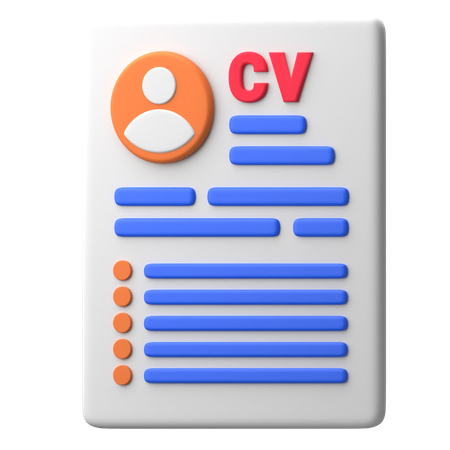 Cv  3D Icon