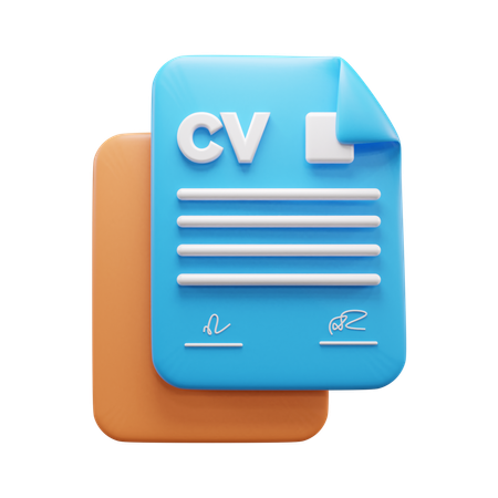 Cv  3D Icon