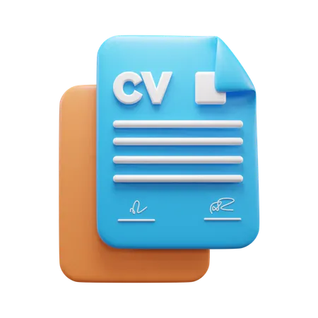 Cv  3D Icon