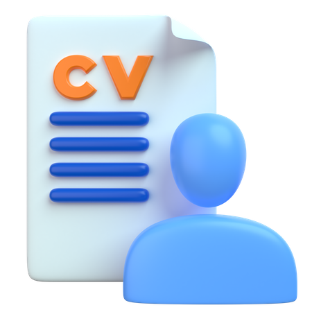 Cv  3D Icon