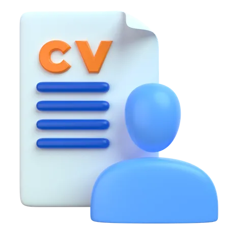 Cv  3D Icon