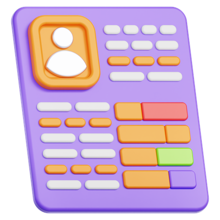 CV  3D Icon